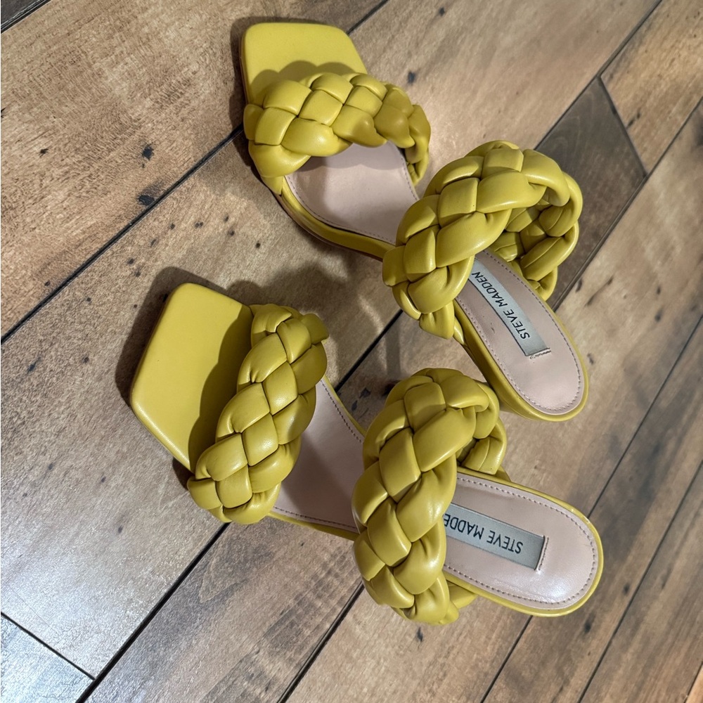 Steve Madden Yellow Braided Women's Sandals